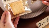 Sacs à biscuits jetables à trois soudures plates en BOPA/PE (CPP), sachets d'emballage plastique transparents thermosoudables pour biscuits et madeleines