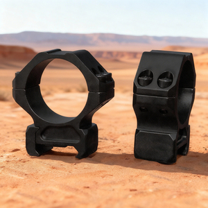Anillas de Montaje BANGBANG para Visor, Tubo de 20 mm, Altura Central de 1.0 Pulgadas, con Tornillos de Doble Fila, Resistentes al Agua y a los Golpes (Negras) - Product Image 1
