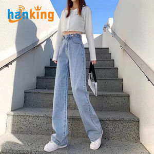 Ehanking <span class=keywords><strong>กางเกง</strong></span>ยีนส์เอว<span class=keywords><strong>สูง</strong></span>ของผู้หญิง, <span class=keywords><strong>กางเกง</strong></span>ยีนส์เอว<span class=keywords><strong>สูง</strong></span>หนายาวทรงหลวมให้ความอบอุ่น - Product Image 2