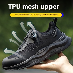 Scarpe da uomo di sicurezza estive leggere Anti-impatto Anti-impatto tessuto traspirante Anti tessuto antiscivolo senza odore scarpe da lavoro - Product Image 6