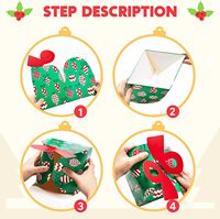 Boîtes cadeaux de Noël avec nœud pour les fêtes, boîtes en papier pour friandises de Noël, fournitures pour fêtes scolaires et en classe