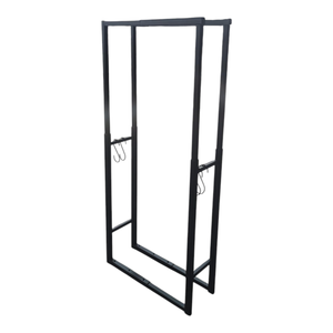 Porta Legna da Ardere a <span class=keywords><strong>Parete</strong></span> Salvaspazio, Scaffale per Legna da Interno, Organizzatore Minimalista in Acciaio per Arredamento Casa - Product Image 1