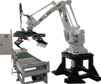 Système de palettisation robotisé à succès, palettiseur robotisé automatique pour sacs de 25 kg, palettiseur robotisé ABB KUKA pour sacs
