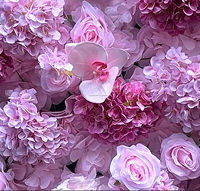 DIY Romantische Anpassbare Seidenblumen-Wand 240cm*60cm Umweltfreundlicher 3D-Hintergrund Rosa Rosen Rote Schmetterlinge Orchideen Hochzeitsdekoration