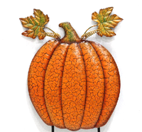 Décoration d'Halloween en métal Piquet décoratif coloré pour l'extérieur Piquet de citrouilles Piquet de jardin en métal vente en gros