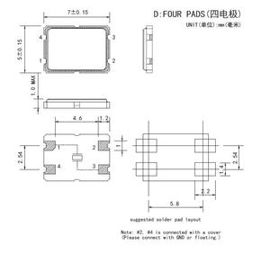 Unidad de Cristal de Cuarzo de Montaje en Superficie SMD5070 4P 20PF 20PPM 5.500MHZ a 150.000MHZ de Alta Calidad en Oferta - Product Image 6