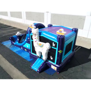 <span class=keywords><strong>Castillo</strong></span> Inflable Comercial con Diseño Novedoso para Niños, Combo de Brincolín Inflable con Tobogán, <span class=keywords><strong>Castillo</strong></span> Inflable con Diseño de Alpaca - Product Image 1