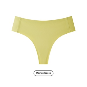 Culotte string invisible pour <span class=keywords><strong>femme</strong></span>, respirante, sans couture, anti-camel toe, taille basse, en soie glacée - Product Image 5