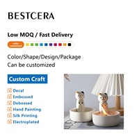 BESTCERA Halloween Keramik Schiffs förmiger Ghost Kerzenhalter Spooky Nautical Decor Haunted Ghost Ship Tisch Herzstück