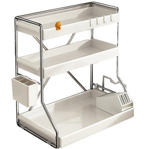Étagère à épices empilable ZJ-2006-3SR, type à niveaux, sans installation requise, pour comptoir de cuisine et cuisinières - Product Image 3