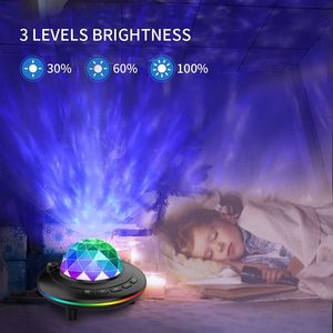 Modern Aurora Borealis Starry Ocean Wave <b>Projector</b> <b>LED</b> Tabletop for Music Speaker Remote Control Night Light Northern Lamp - Product Image 5