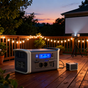Top Selling 1800W 1024Wh Lithium Ion Outdoor Portable Power Station Pure Sine Wave MPPT Wireless <b>Charging</b> Eu <b>Plug</b> Output Port - Product Image 4