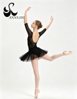 Anna Shi Stage Boutique Tutu de ballet Justaucorps de ballet sans manches pour filles avec jupe Cute Ballet Performance Dance Wear