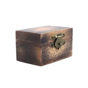 Poya глянцевая деревянная коробка для обручального кольца Koa для подарочной упаковки ювелирных изделий