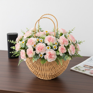 Handheld Rattan <strong>Flower</strong> <strong>Basket</strong> <strong>Flower</strong> Grass <strong>Basket</strong> Decorative Storage <strong>Basket</strong> <strong>for</strong> <strong>Flower</strong> Shop or Home Use - Product Image 1