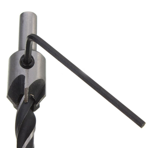 7 Stück plus 1 Allen Key Drill pro 5 Flöten-Senk bohrer HSS-Bohrer Reibahle Set für Holz bearbeitungs fasen 3-10mm - Product Image 2