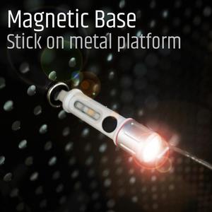 Nhà Máy Giá Mạnh Mẽ <span class=keywords><strong>400</strong></span> Lumen Mini Keychain Ánh Sáng Torch USB C Đèn Pin Từ Cơ Sở - Product Image 2