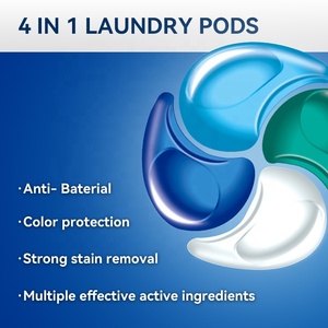 Wiise 4-en-1 Dosettes de détergent à <span class=keywords><strong>lessive</strong></span> écologiques Adoucissant en vrac <span class=keywords><strong>et</strong></span> détachant Dosettes de lavage jetables - Product Image 2