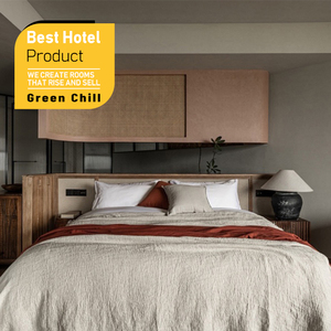 Luxury Classic Hotel Bedroom Furniture Vintage Solid Wood <b>Frame</b> <b>Bed</b> Set For Resort High End Hospitality Interior Renovation - Product Image 1