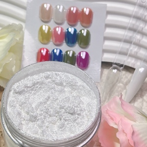 SH Popular DJ0103 <strong>Nail</strong> Pigment Glass <strong>Chrome</strong> Magic Mirror Effect Aurora Moonlight Clear White Pearl <strong>Chrome</strong> <strong>Nail</strong> <strong>Powder</strong> - Product Image 1