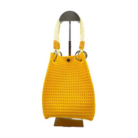 Sacs à main en tricot personnalisés en gros, sacs à main portables en polyester faits à la main avec boucle de créateur pour femmes