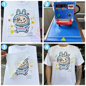 Tùy Chỉnh Hộp Sọ Đội T-Shirt Dán Pet Truyền Nhiệt In Ấn Nhãn Sẵn Sàng Để Báo Chí Dịch Vụ Cho Iron-On May Decals - Product Image 4