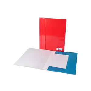 Custom Logo A4 Cardboard Paper 3 Flap File Folder With Elastic Band Closure