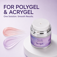 Gel de modelage pour ongles en gros 50ml Transparent Sans HEMA ni TPO Avec pinceau Lisseur Fourniture professionnelle pour salon