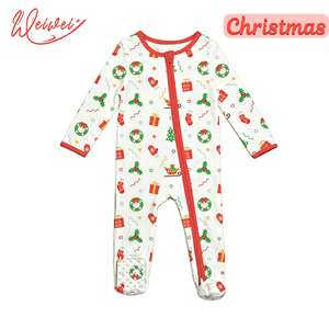 WEIWEI Çocuklar İçin Bambu Bebek Tulumu Özel Çocuk Pijamaları Bebek Uyku Arkadaşı Bambu Bebek Kıyafet Seti Yürümeye Başlayan Çocuk Pijamaları - Product Image 1