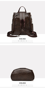 Wholesale Pu Leather Stylish Luxury <b>Backpacks</b> for Women Multipurpose Zipper Ladies <b>Backpacks</b> New Custom Womens <b>Backpacks</b> - Product Image 3