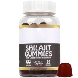 Fulvik asit Chaga ashashandha B12 ve <span class=keywords><strong>D2</strong></span> vitaminleri Shilajit takviyesi ile Shilajit Gummies 500mg enerji ve bağışıklık desteği için - Product Image 1