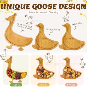 ชุดถาดเสิร์ฟรูปเป็ดไม้ Silly Goose ทำจากไม้ธรรมชาติ ปลอดภัยสำหรับอาหาร ใช้ตกแต่งได้ - Product Image 5
