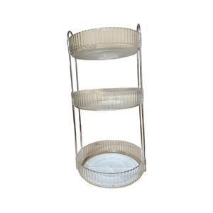 3 strati chiaro organizzatore di stoccaggio di trucco porta frutta per tavolo da scrivania bagno vanità - Product Image 4