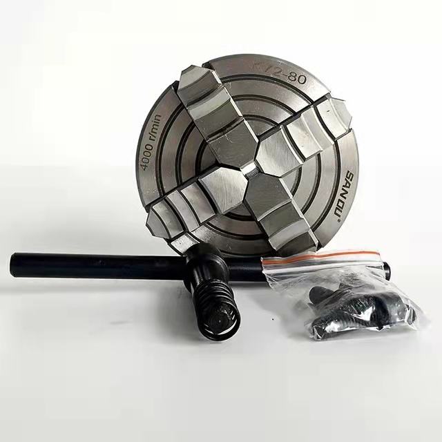 SANOU K72-80 Manual Steel 80mm 4 Jaw Independent Chuck OEM