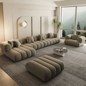 Juego de Sofás Seccionales de Terciopelo en Forma de L con <span class=keywords><strong>Colores</strong></span> Personalizables, Muebles de Sala de Estar, Sofás Modulares, Sofá de Esquina - Product Image 2