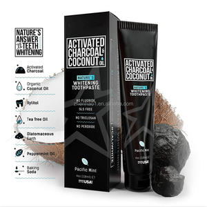 <span class=keywords><strong>Pasta</strong></span> de dientes sin fluoruro Natural, blanqueador <span class=keywords><strong>dental</strong></span>, carbón activado de coco orgánico negro - Product Image 1
