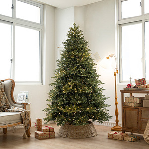 6FT 7ft trang trí cây giáng sinh nhân tạo cây lớn Nhà PE hỗn hợp lá cây giáng sinh với đèn - Product Image 1