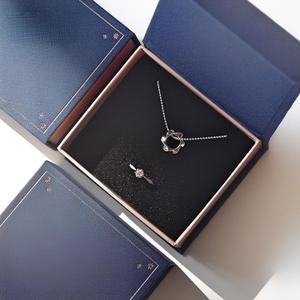 New arrivals Korean-<span class=keywords><strong>Style</strong></span> Book-Shape Magnetic hộp đồ trang sức lật Bìa Vòng cổ bông tai hiển thị giấy trường hợp - Product Image 2