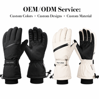 Gants de ski unisexes personnalisés avec logo, imperméables, coupe-vent, chauds et compatibles avec les écrans tactiles pour les sports de neige