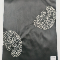 Tissu en similicuir PU imprimé effet broderie à prix abordable avec support tricoté 300 GSM pour robes et vestes