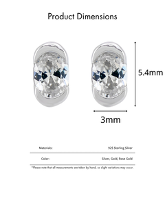 Оптовая продажа S925 стерлингового серебра Крошечные ослепительные круглые CZ классические серьги-гвоздики для женщин девочек детские ювелирные изделия подарок - Product Image 6