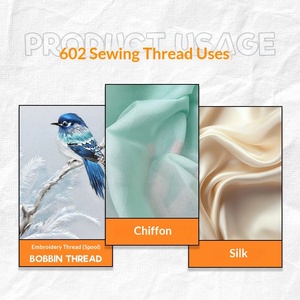 <span class=keywords><strong>Filo</strong></span> da Ricamo Ultra-Fine 60S/2 5000yds per Macchina da Cucire, 100% Poliestere per Camicie e Abbigliamento - Product Image 4