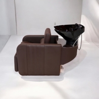 [ECCLIM] Fauteuil de lavage semi-automatique EC-012 professionnel pour salon, en acier inoxydable, design moderne, soin doux officiel, extérieur