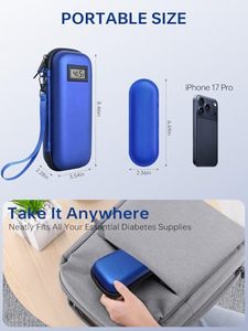 Étui de transport portable <span class=keywords><strong>étanche</strong></span> en EVA pour stylo à insuline, avec affichage de la température, pour le refroidissement et le stockage, idéal pour les voyages - Product Image 5