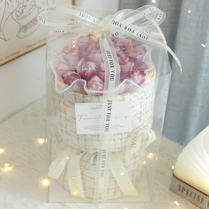 สีม่วง#2 11 ชิ้น [กล่องของขวัญ] การ์ดอวยพรแสงไฟอบอุ่น