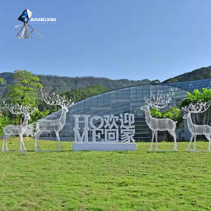 منحوتات غزال بإطار سلكي مخصصة حديثة-ديكور رائع لأوروبا وأمريكا والشرق الأوسط - Product Image 2