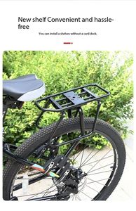 Portapacchi Posteriore in Lega di Alluminio <span class=keywords><strong>per</strong></span> <span class=keywords><strong>Biciclette</strong></span> 22~27 Pollici, Capacità 50KG, <span class=keywords><strong>per</strong></span> MTB e Bici da Ciclismo - Product Image 5