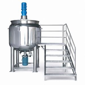 Cuve de mélange industrielle pour la fabrication de savon liquide et de shampoing, en acier inoxydable avec chauffage, 5000L, mélangeur cosmétique - Product Image 6