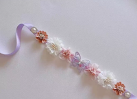 Serre-têtes floraux pour filles, bandeaux élastiques en tulle à fleurs, accessoires mignons pour cheveux de princesse, accessoires pour la danse et le ballet