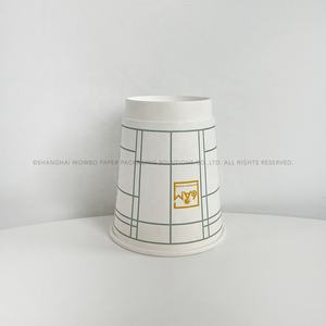 Vasos de papel impresos personalizados respetuosos con el medio ambiente con logotipo biodegradable compostable PLA recubierto para cero residuos evento tazas al por mayor a granel - Product Image 1